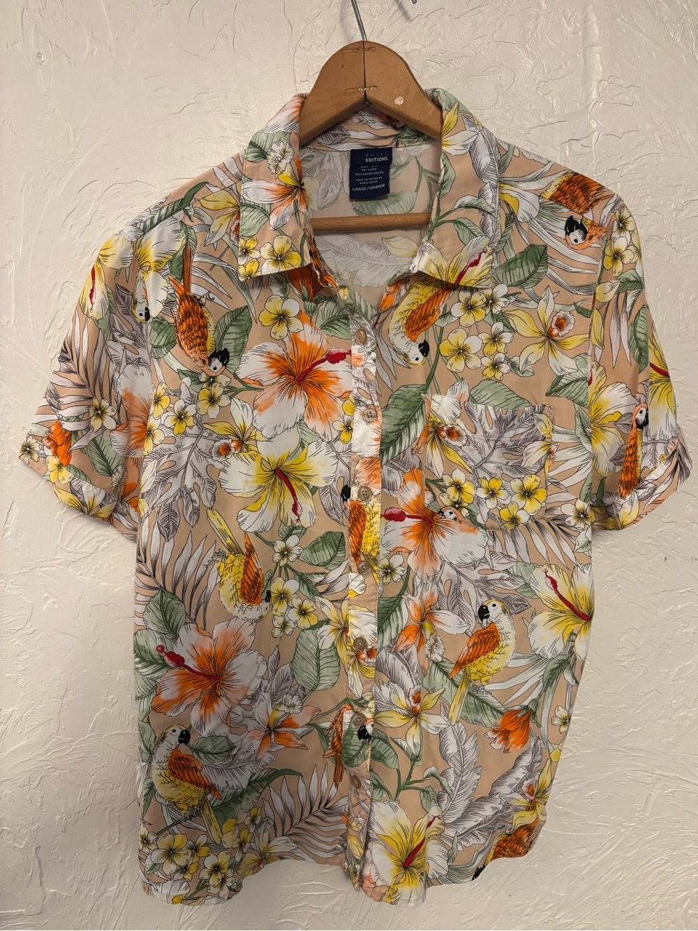 90s Hawaiian Shirt Size L